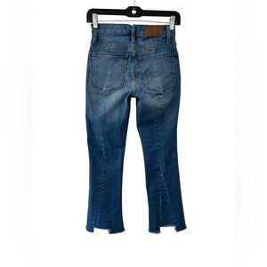 Madewell women’s Cali-Demi Boot back seam jeans 24 blue cropped stretch